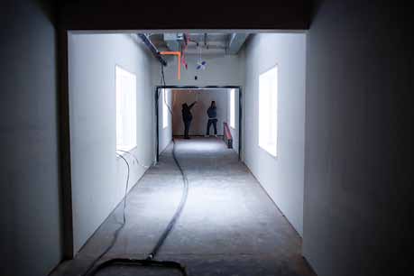 Builders finish work