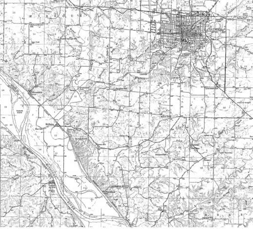 The 1948 map shows Columbia immediately after World War II