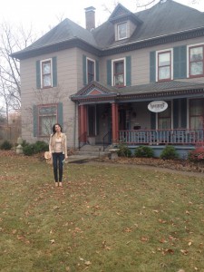 Angie in front of Loganberry Inn