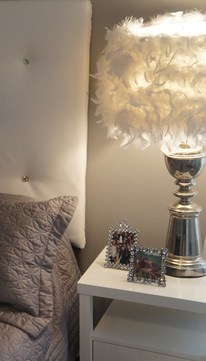 DIY Feather Boa Lampshade